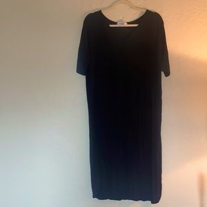 Carly Jean Los Angeles Favorite MIDI Black Short Sleeve Dress Size XS